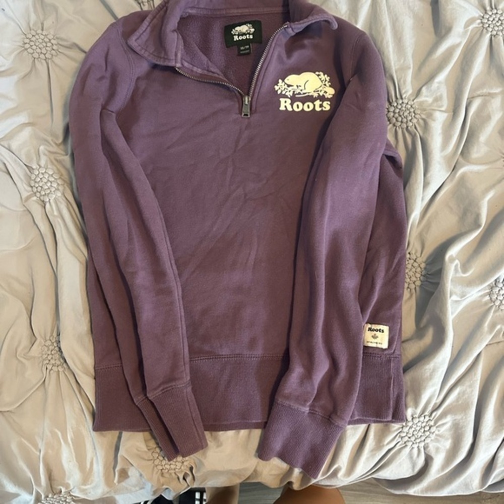 Roots Purple Women's Zip-Up Sweater